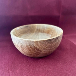 Hand turned, Oak wooden decorative bowl