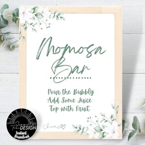 Momosa Bar Sign Baby Shower | Mom-osa Bar Baby Shower Sign | Instant Download | Printable