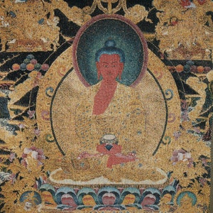 Tibetan Tangkas, Tibet handmade brocade Buddha paintings, Nepal thangka paintingTangka cloth Wall hanging picture K006