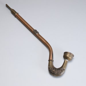 Chinese antique copper pipe, long19.5 cm