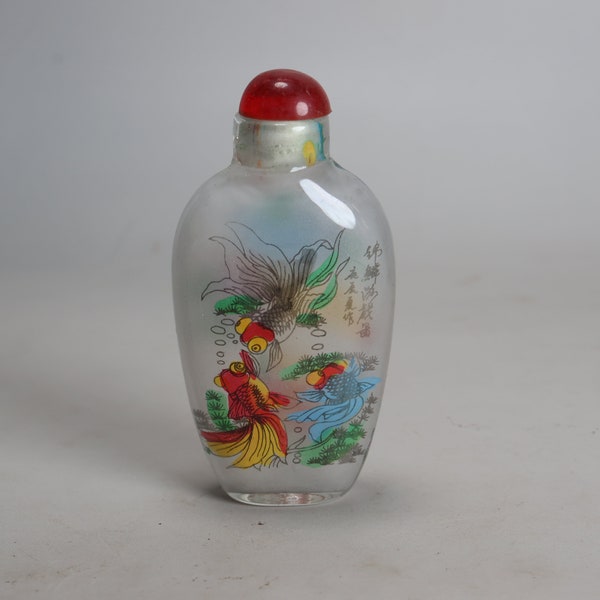 Collection antique Chinese Glass Snuff Bottle ,Figure Painting Snuff Bottle K1491