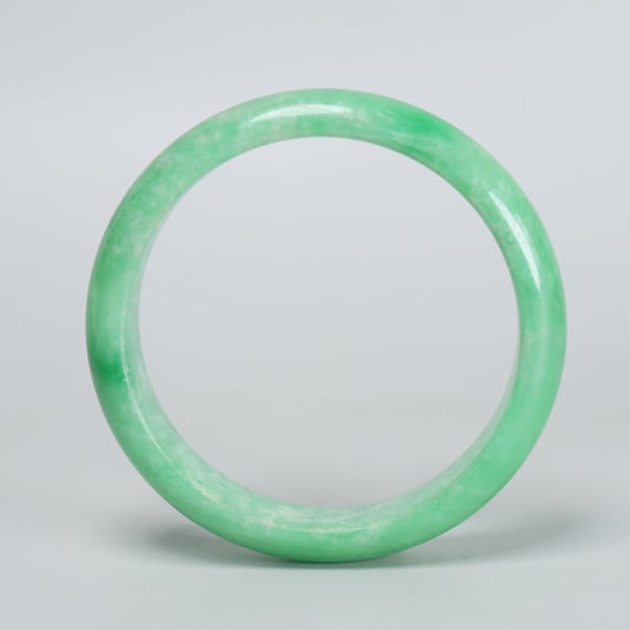 Natural Jade Bracelet, Inlaid Diameter 57 mm, jade