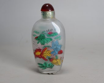 Collection antique Chinese Glass Snuff Bottle ,Figure Painting Snuff Bottle K1490