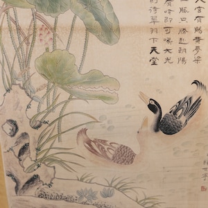 Painting of flowers and birds in traditional Chinese style ,Vintage Handmade Painting rice paper 043