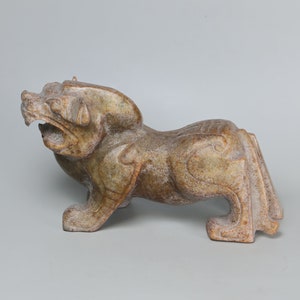 954g Antique Chinese Jade Carved beast statue , Collection, Chinese jade statue K776