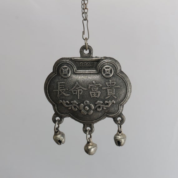 Collection of Chinese antique old silver necklace… - image 2