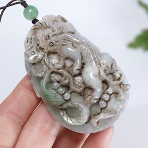Collection Chinese antique jadeite pendant jade statue, jadeite pendant beast K68