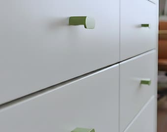 Perillas y tiradores para cajones de cocina - Perilla ovalada moderna de mediados de siglo - Acabado mate