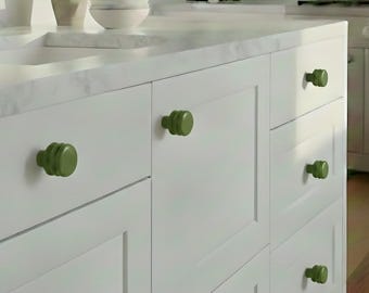 Mid Century Modern Round Honeycomb Door Knobs - Cabinet Hardware Drawer Knobs for Dresser - Handmade Unique Cabinet Knobs - Vintage Knob