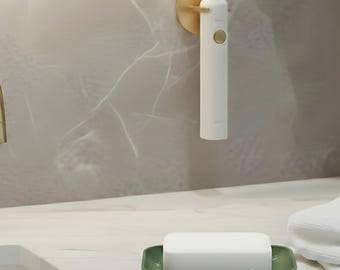 Aluminum Bathroom Hardware Tray - Mid Century Modern Alabaster Soap Dish - Easy Clean Home Gift