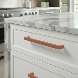 Mid Century Modern Drawer Handles - Unique Drawer Pulls for Cabinet Hardware - Cabinet Pulls and Door Pulls - Solid Aluminum Dresser Pull