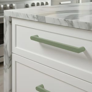 Mid Century Modern Kitchen Cabinet Pull - Handmade Cabinet Door Handles - Matte Finished Dresser Pulls