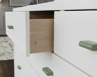 Tirador rectangular de estilo moderno de mediados de siglo - Tirador de armario de aleación de aluminio - Herrajes y tiradores para armarios de cocina