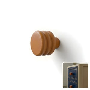 Mid-Century Modern Round Honeycomb Door Knobs - Cabinet Hardware Drawer Knobs for Dresser - Handmade Unique Cabinet Knobs - Vintage Knob