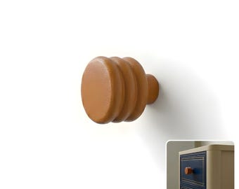 Mid-Century Modern Round Honeycomb Door Knobs - Cabinet Hardware Drawer Knobs for Dresser - Handmade Unique Cabinet Knobs - Vintage Knob