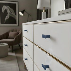 Mid Century Modern T Bar Cabinet Knobs - Handmade Dresser Drawers Knobs Pulls for Decor