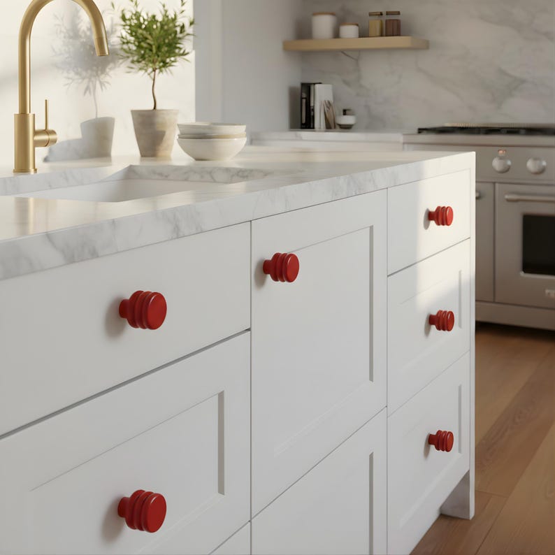 Perillas y tiradores para gabinetes de cocina - Perilla de nido de abeja para gabinete - Tirador de cajón para baño - Tirador moderno de aluminio para cajón Rose