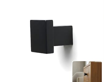 Matte Square Aluminum Cabinet Knobs - Symmetrical Door & Drawer Pulls - Kitchen Hardware Set of 6