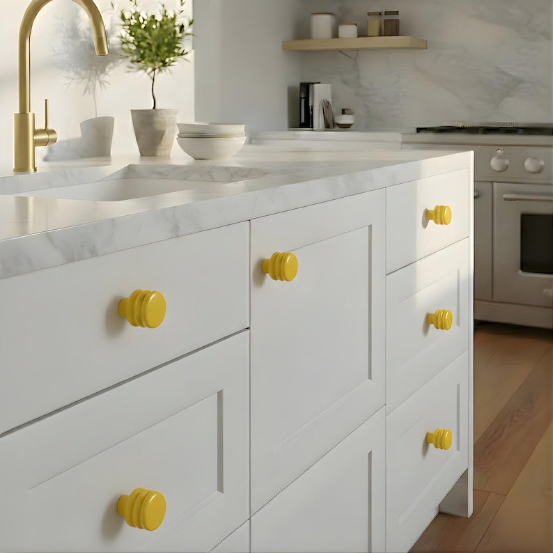 Perillas y tiradores para gabinetes de cocina - Perilla de nido de abeja para gabinete - Tirador de cajón para baño - Tirador moderno de aluminio para cajón Sunflower