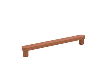 Handmade Mid-Century Modern Cabinet Pull: Matte Aluminum Drawer Handle