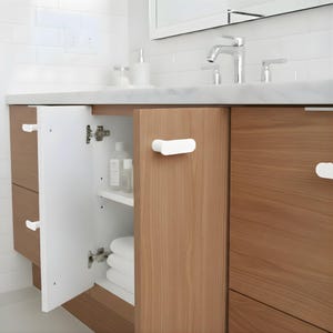 Drawer Knobs and Pulls for Cabinet Hardware - Matte Finished L Shape Cabinet Drawer Knobs - Door Knobs for Home Decor - Bathroom Drawer Pull