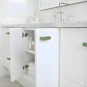 Matte Finished L Shape Cabinet Drawer Knobs - Kitchen Cabinet Knobs Pull Handle - Cabinet Hardware Bathroom Drawer Pull - Door Knobs