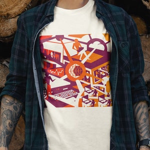 T-shirt organic cotton Illustration Silkscreen printing, limited edition by &quot;Ethos Lunaire&quot;