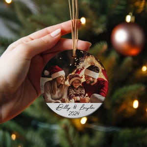 Personalized Photo Christmas Ornament: Custom Ceramic Family Keepsake