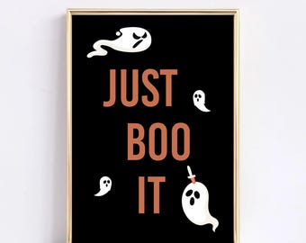 Halloween Wall Art, Cute Ghost Print, Dark Academia Decor, Spooky Wall Decoration,Halloween Wall Art (Digital Download)
