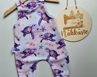 Romper // "Turtles purple" // Premature baby clothes