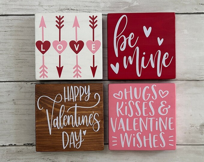 Valentines Mini Wood Block/valentines Mini Block/valentines Wood Block ...