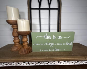This Is Us Wood Sign - Farmhouse Family Decor