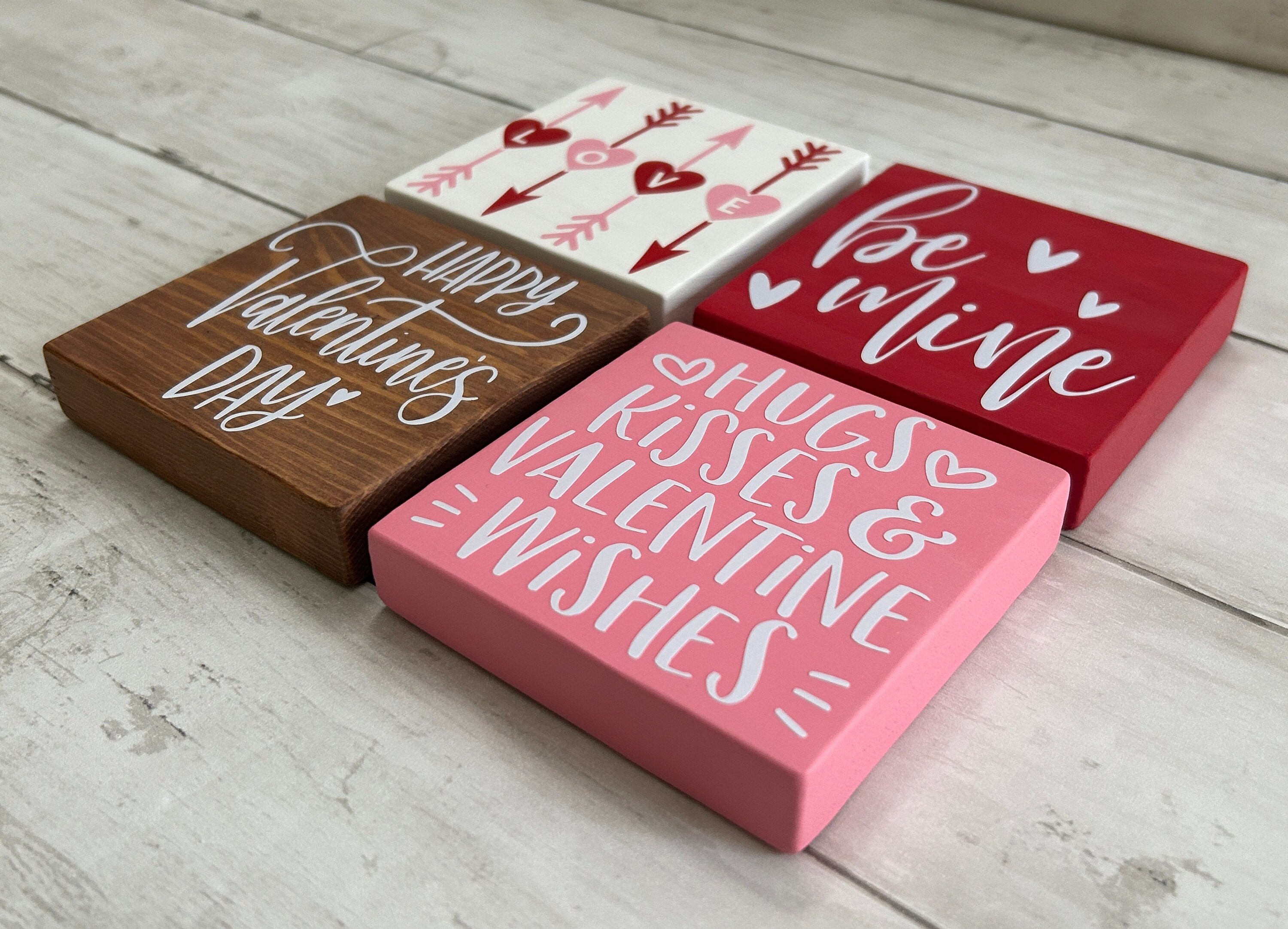 Valentines Mini Wood Block/valentines Mini Block/valentines Wood Block ...