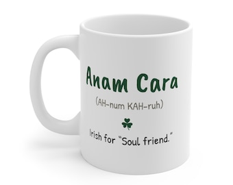 Taza Anam Cara Irish Soul Friend, 325 ml, impresa en Europa para Irlanda, Reino Unido y la UE.