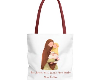 Mom Tote Bag - mom and daughter(Your Mother, Your Mother, Your Mother, Your Father)- bag for mom, mom bags, mothers day gift, gift for mom