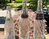 Set of 3 Vintage Pepsi Bottles