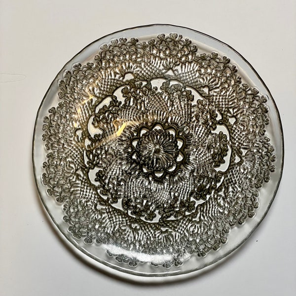 Decorative Glass Salad Plates, set of 2