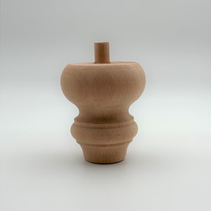 Natural Wooden Legs for Furniture, Cabinet, Couch or Dresser Legs - Beech Wood FB-41