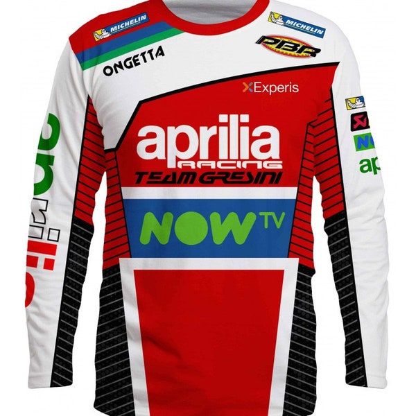 Men's long sleeve blouse Aprilia Racing   #4045D /Size: S-XXXL