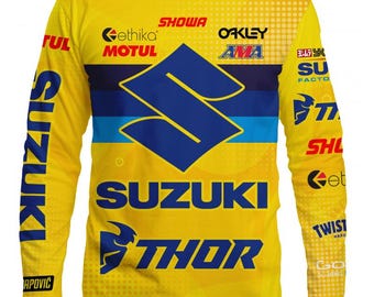 Men's long sleeve blouse Suzuki Factory Racing ~#4082D /Size: S-XXXL