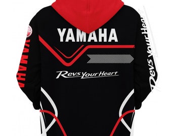 Sweat zippé à capuche Yamaha Racing – Collection Officielle