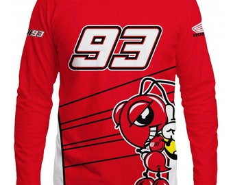 Herren Langarmbluse von Marc Marquez 93 ~#4047D / Grösse: S-XXXL