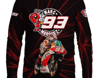 Herren Langarmbluse Marc Marquez 93 ~#4046D / Grösse: S-XXXL