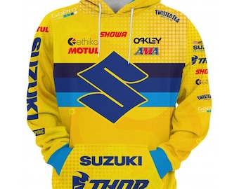 Men's Hoodie Suzuki Factory Racing Sweatshirts ~#4082SW /Size: S-XXXL