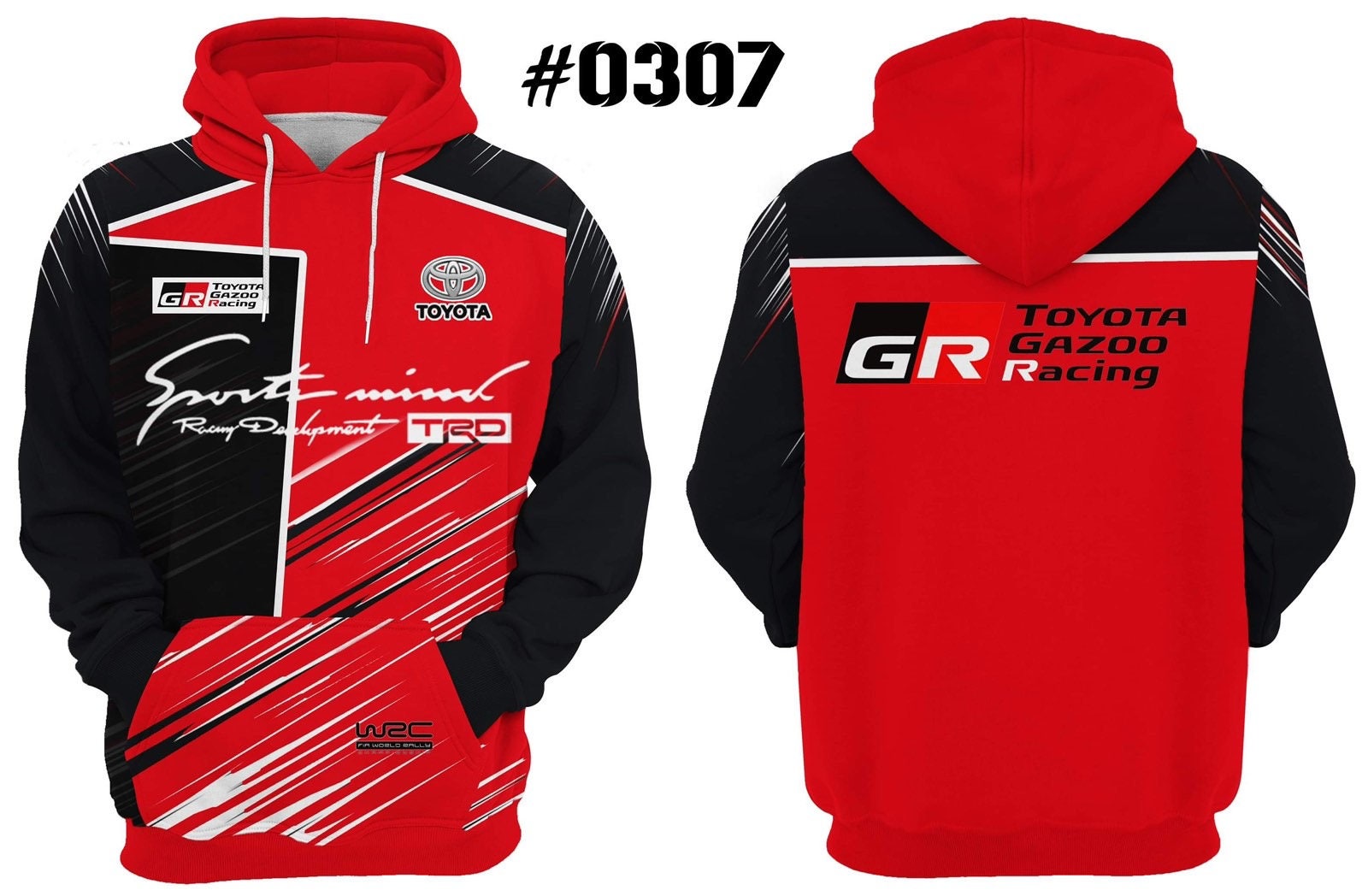 TOYOTA GAZOO RACING WRC スウェットパーカー L Toyota Gazoo Racing Official Team Full Zip Sweatshirt Jacket