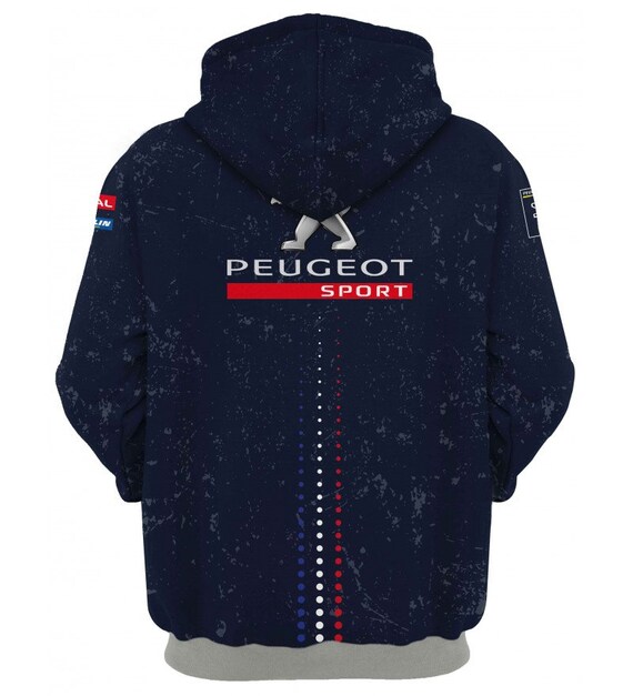 Sweat à Capuche Zippé Pour Peugeot 3008 II Hybrid SUV (2019-2021) – Modèle Décontracté Avec Logo – Taille B-XXL – Pour Passionnés D'automobile