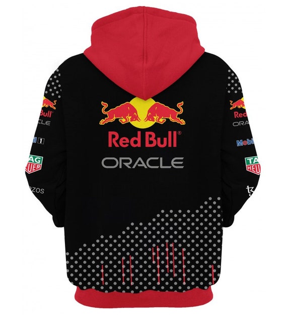 red bull motocross sweatshirt, full zip hoodie, grey men's medium