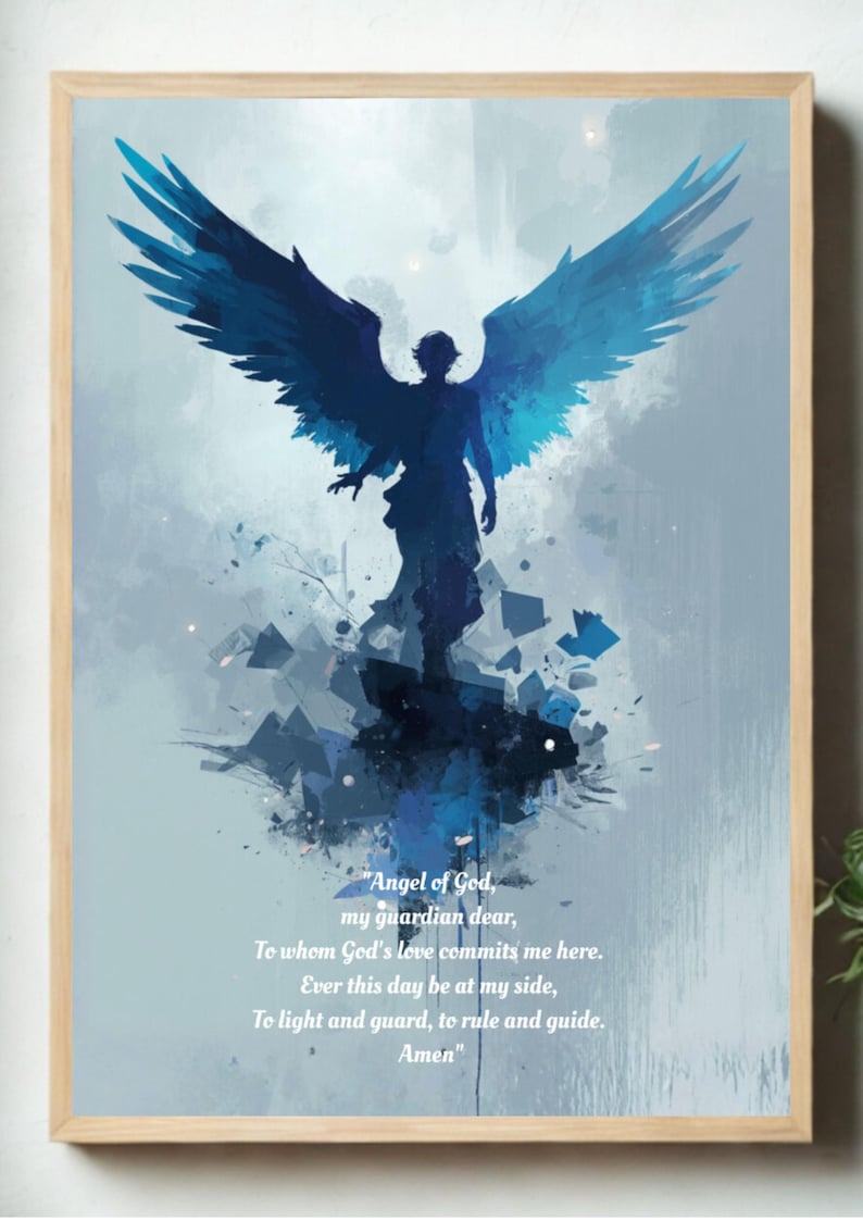 Guardian Angel Prayer Printable Wall Art – Christian Spiritual ...