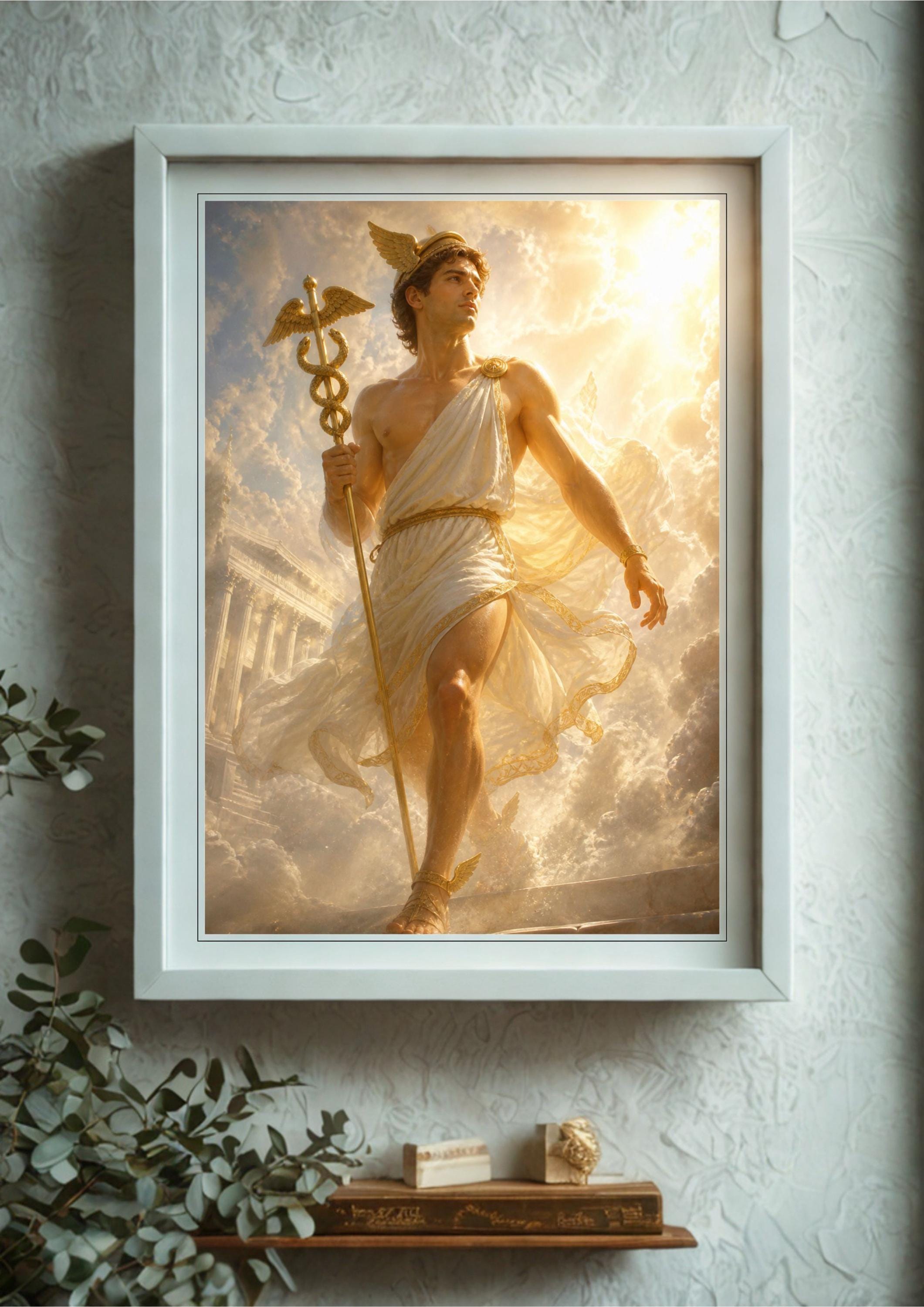 Hermes Greek God Printable Wall Art – Ethereal Messenger of the