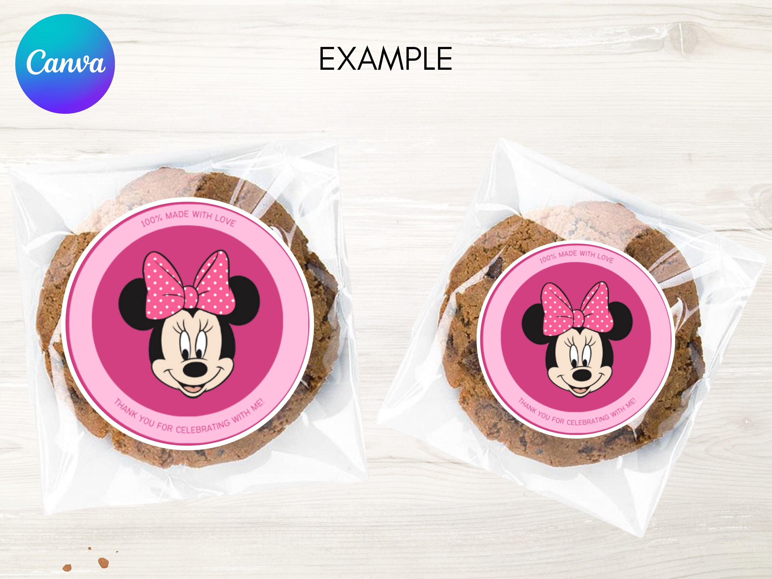 Custom Cookie Bakery Food Labels,editable Food Templates, Kids Birthday ...